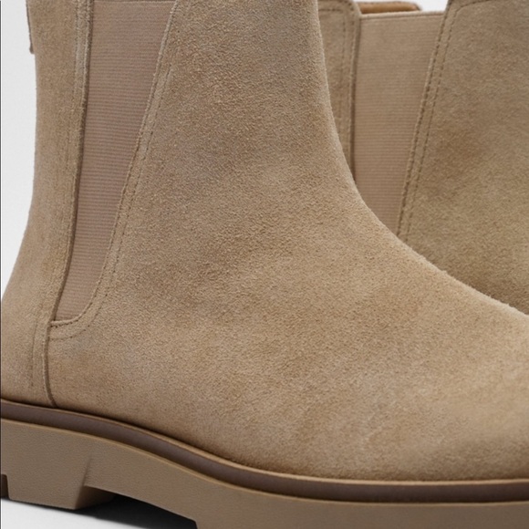 ZARA SPLIT SUEDE CHELSEA BOOTS - Picture 5 of 6